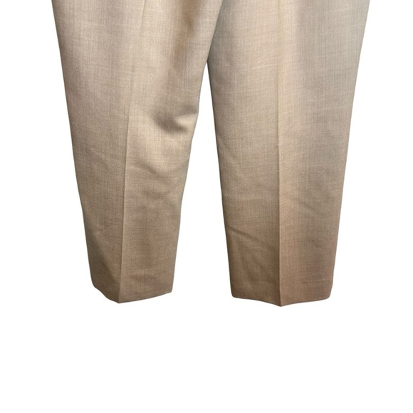 Pendleton Womens Size 14 Khaki Virgin Wool Pleated Lined Dress Trousers office - Picture 9 of 14